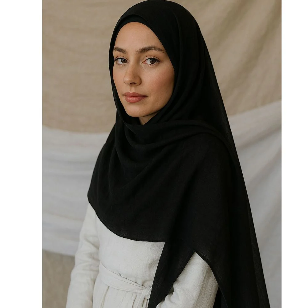 Modal Hijab - Black - Image 3